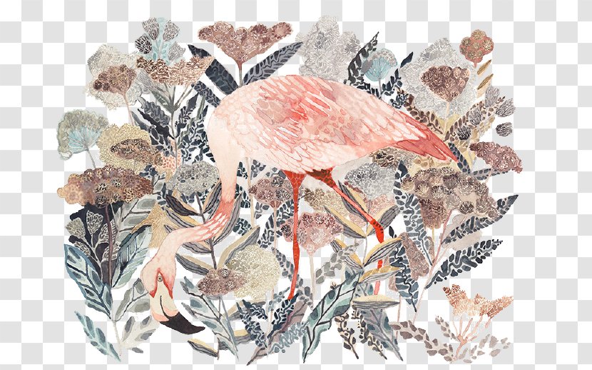 United States Artist Watercolor Painting - Cartoon Grass Flamingo Transparent PNG