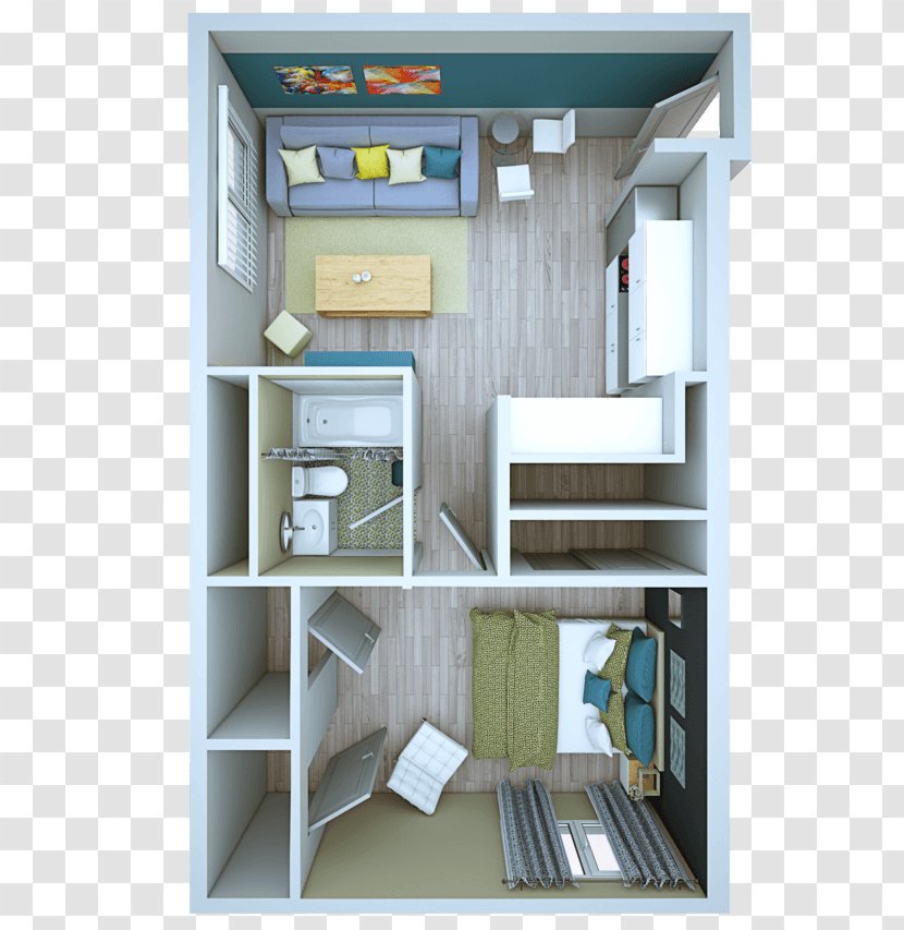 Vue At 3rd Home Apartment House Renting - Shelving - Top View Bathroom Transparent PNG