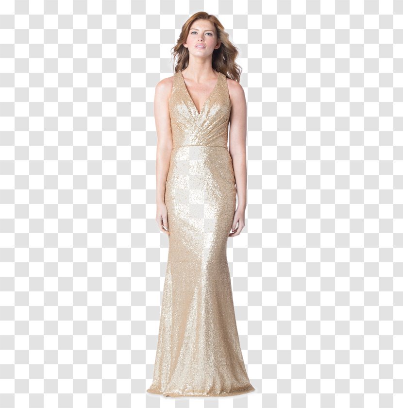Wedding Dress Sequin Prom Gown - Evening Transparent PNG