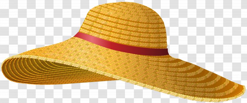 Straw Hat Sun Cowboy Clip Art - Yellow Transparent PNG