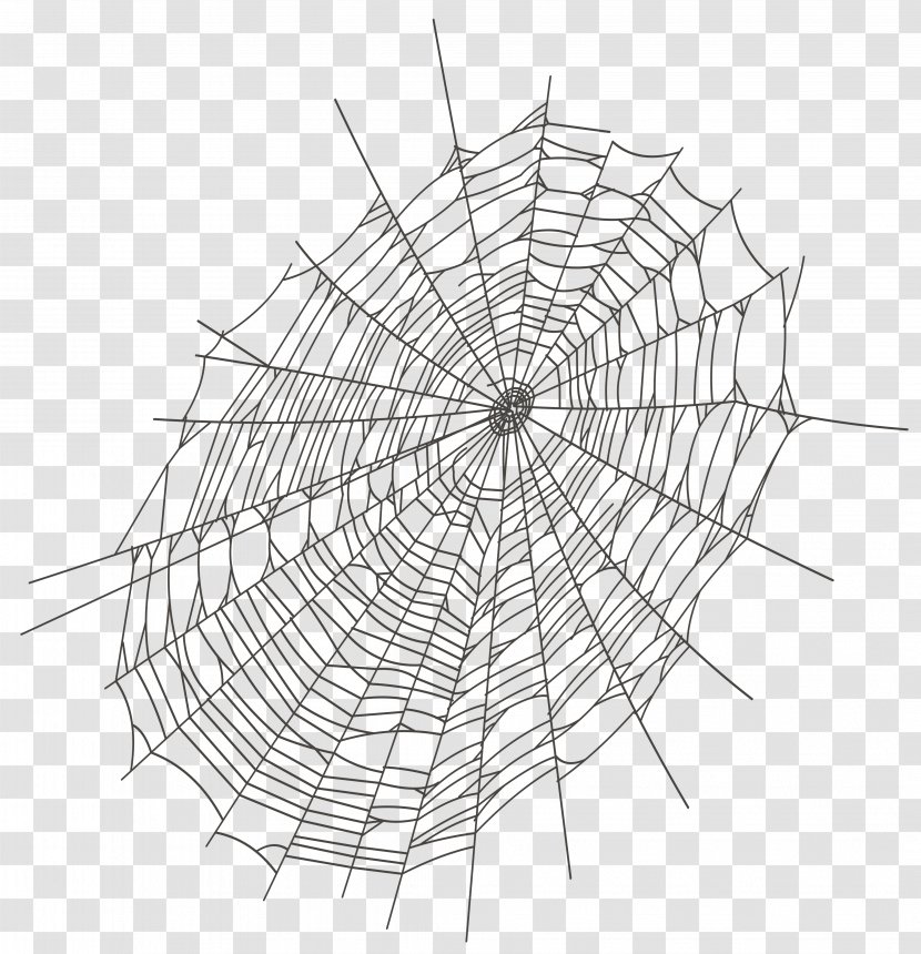Spider Web Clip Art - Halloween Large Clipart Transparent PNG