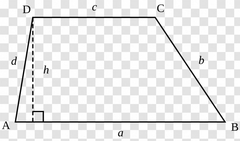 Isosceles Trapezoid Area Quadrilateral Geometry - Diagonal - Triangle Transparent PNG