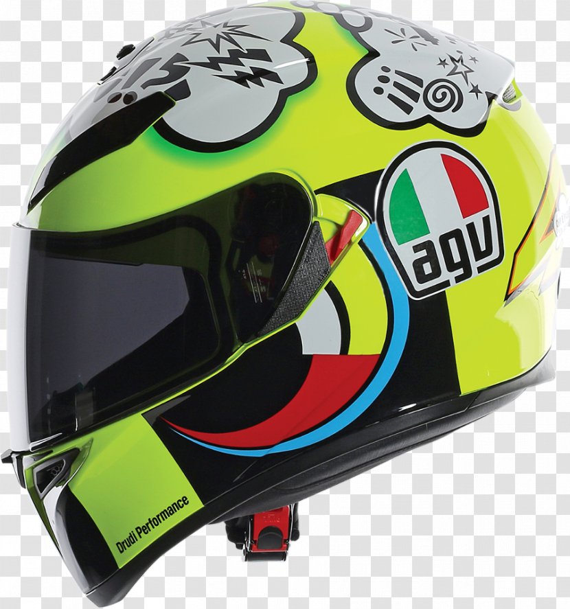 Motorcycle Helmets AGV Sun Visor San Marino And Rimini's Coast Grand Prix - Valentino Rossi - Racing Helmet Transparent PNG