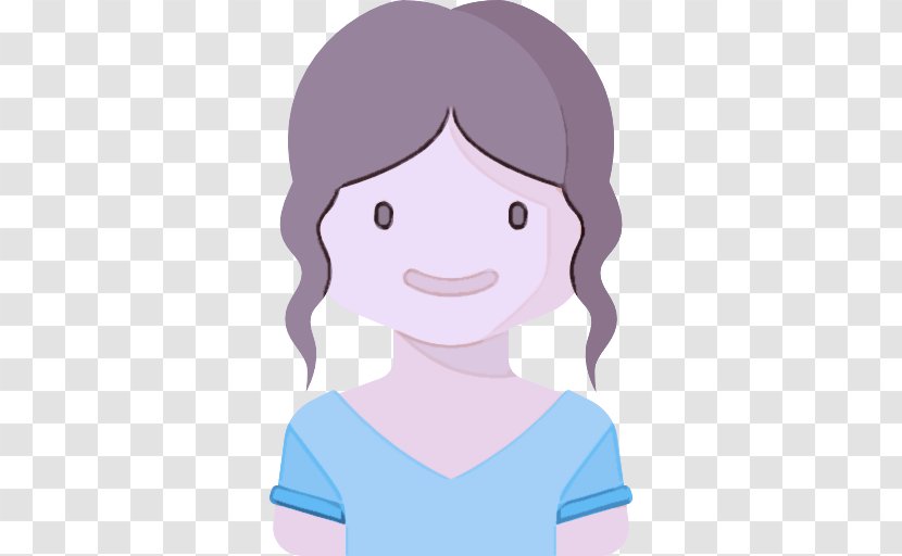 Face Cartoon Head Violet Cheek - Jaw Animation Transparent PNG
