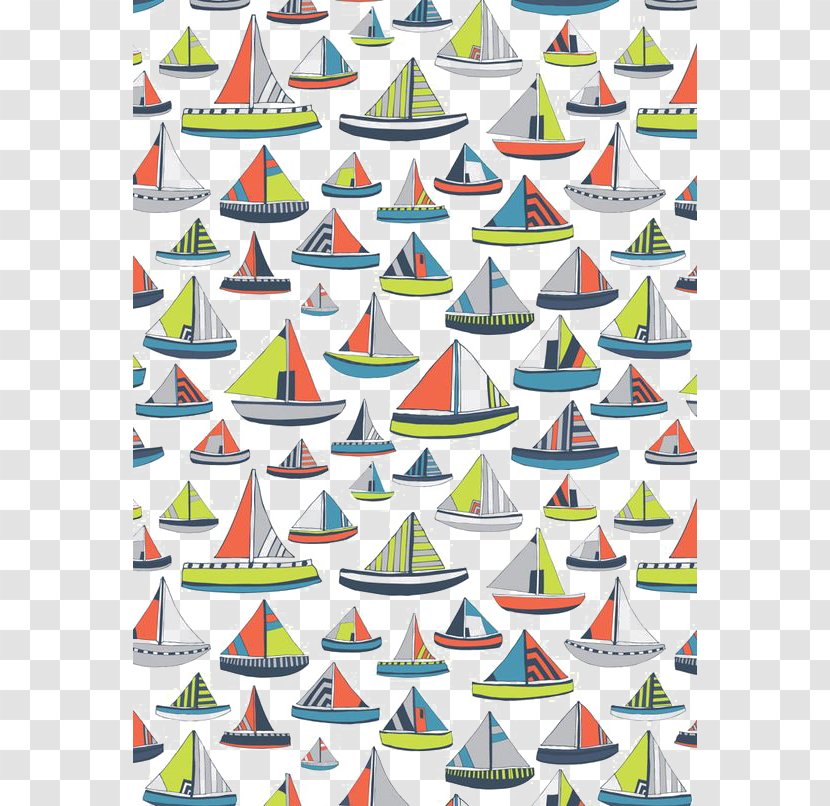 Paper Pattern - Boat - Sailing Shading Transparent PNG
