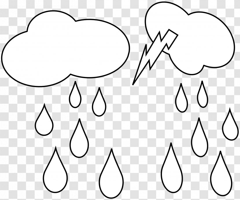 Coloring Book Rain Dozhd Drop Umbrella - Cloud Transparent PNG
