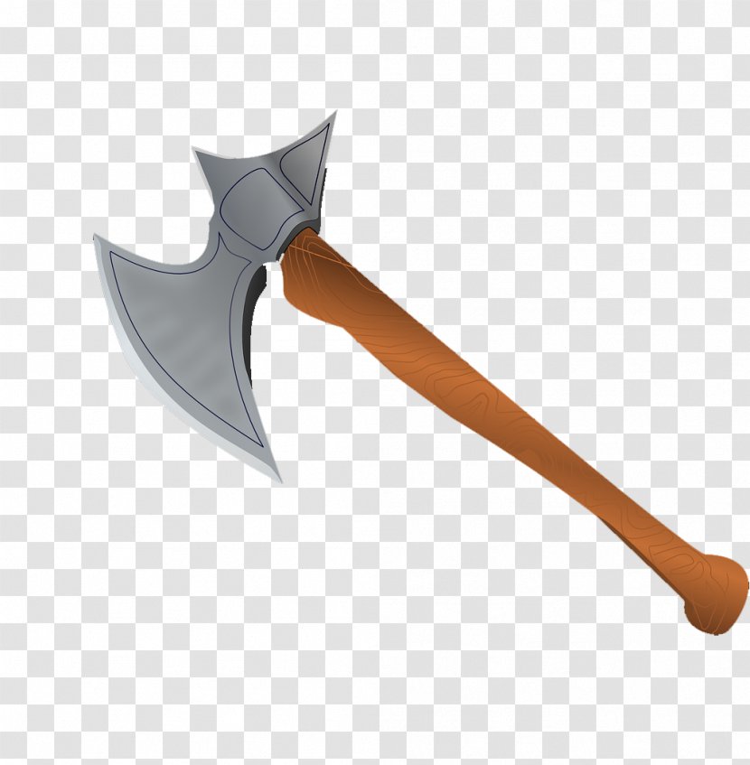 Axe Tool Clip Art - Throwing - Cartoon Long Handle Ax Transparent PNG