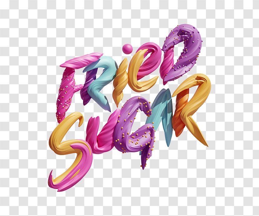 Creative Typography 3D Graphic Design Computer Graphics - SWEETS Transparent PNG