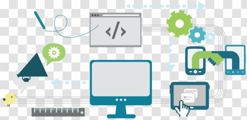 Web Development Responsive Design Application - Diagram Transparent PNG