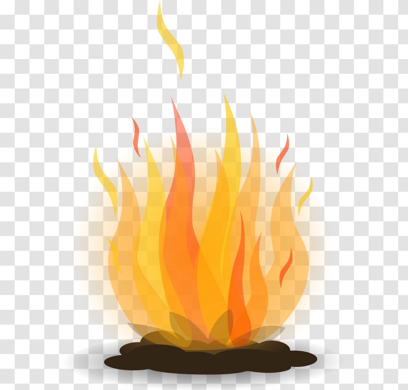 Bonfire Flame Campfire Camping Illustration - Petal - Cliparts Black Transparent PNG