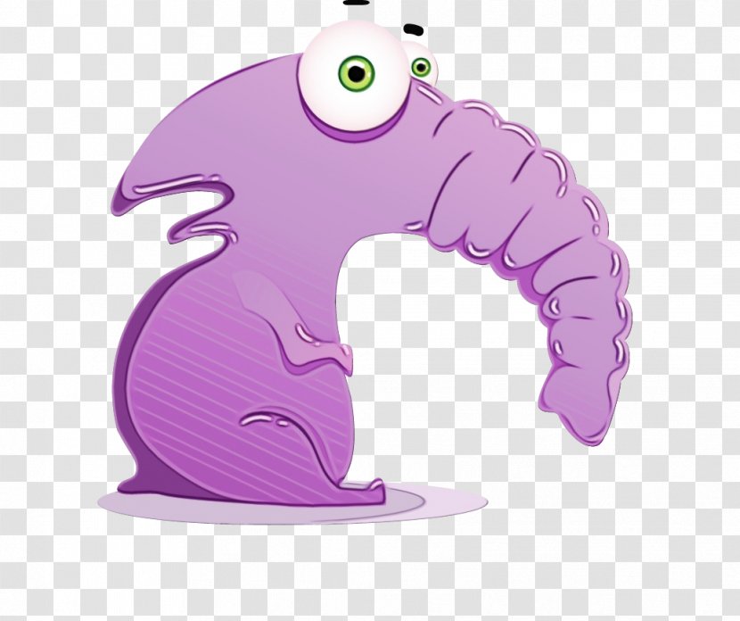 Violet Cartoon Purple Animal Figure Animation - Fictional Character Transparent PNG