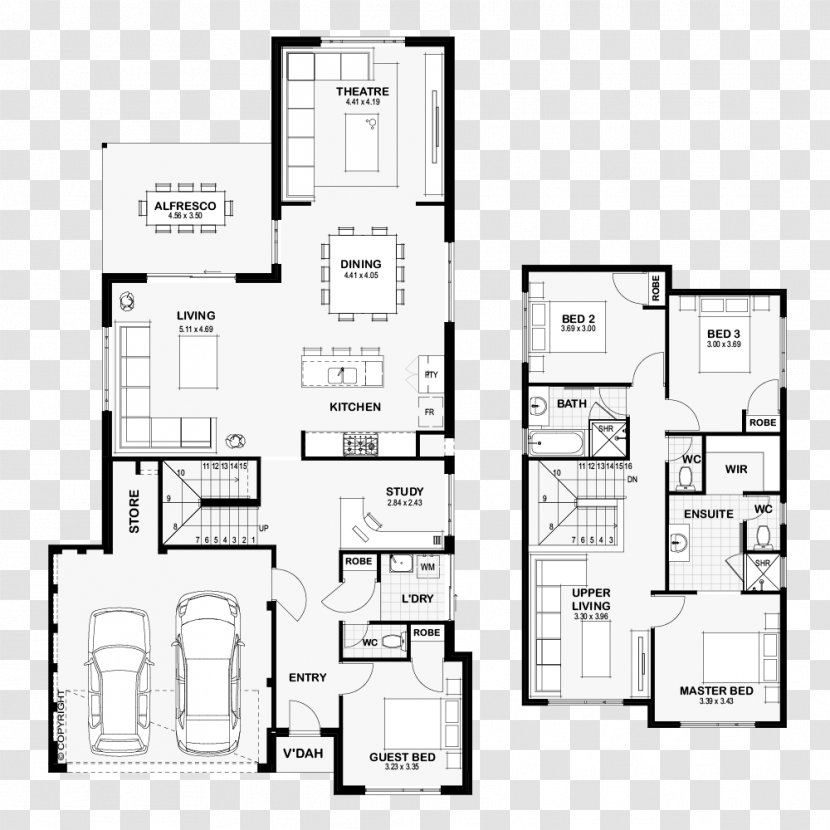 Floor Plan Furniture Line Angle Transparent PNG