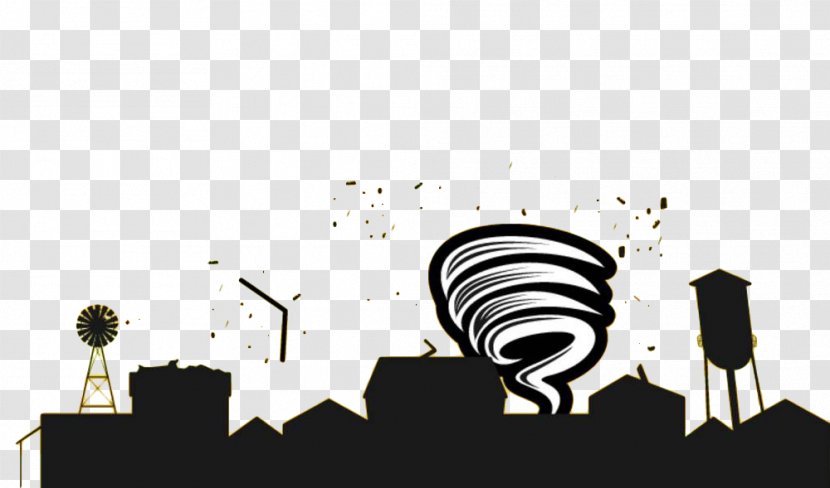 Tornado Royalty-free Illustration - Hand Painted Black Silhouette Transparent PNG