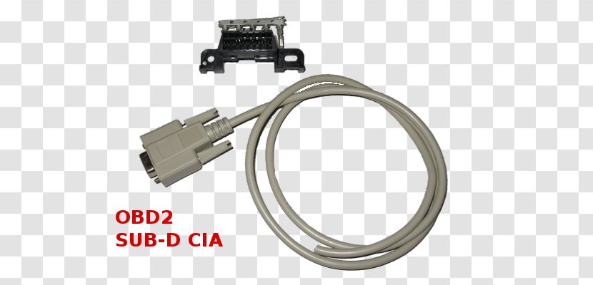 Serial Cable OBD-II PIDs CAN Bus Electrical Connector On-board Diagnostics - Onboard - Plug Transparent PNG