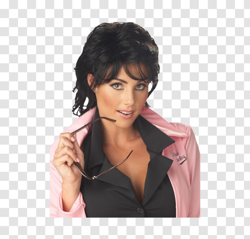 Grease Betty Rizzo Costume Wig Female - Black Hair - Nigel Beauty Emporium Transparent PNG