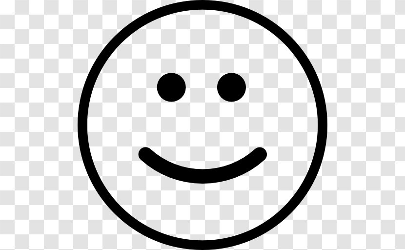 Smiley Emoticon Happiness - Black And White Transparent PNG