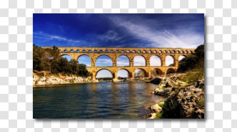 Pont Du Gard Nîmes Bridge Roman Aqueduct Remoulins - Arch Transparent PNG