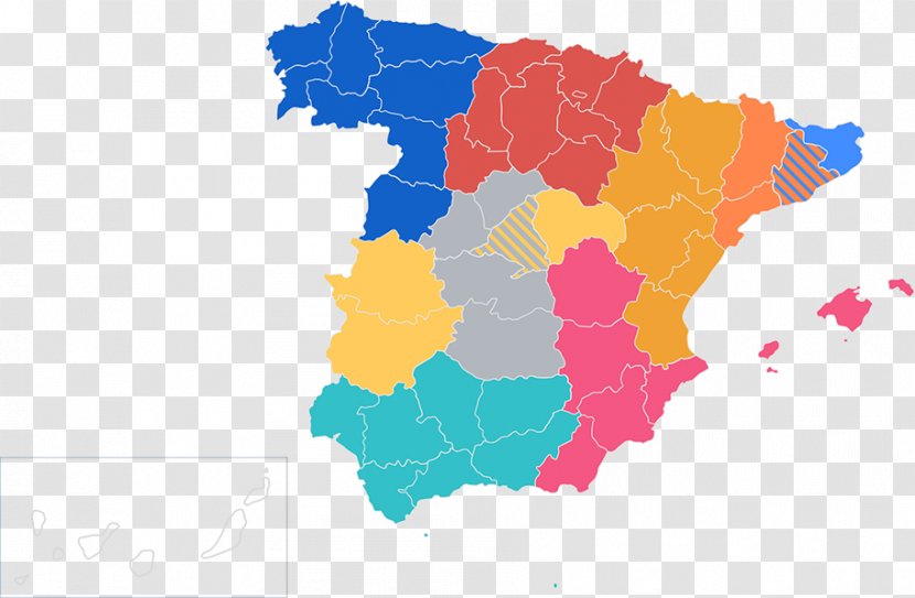 Provinces Of Spain Map Transparent PNG