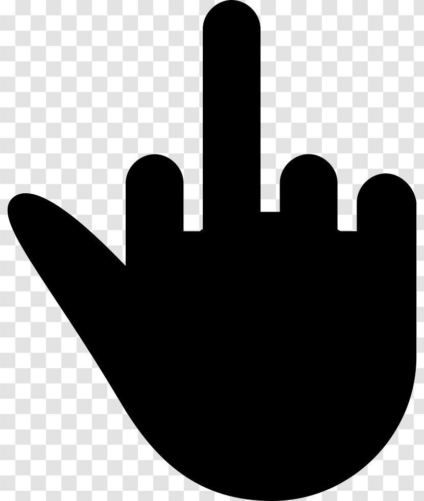 Middle Finger Thumb - Silhouette - Hand Transparent PNG
