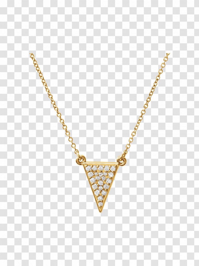 Earring Charms & Pendants Necklace Jewellery Diamond - Colored Gold - Triangular Pieces Transparent PNG