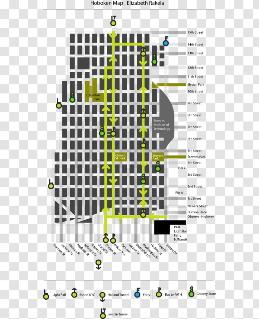 Jersey City Weehawken Hoboken Terminal Map Apartment - Real Estate Transparent PNG