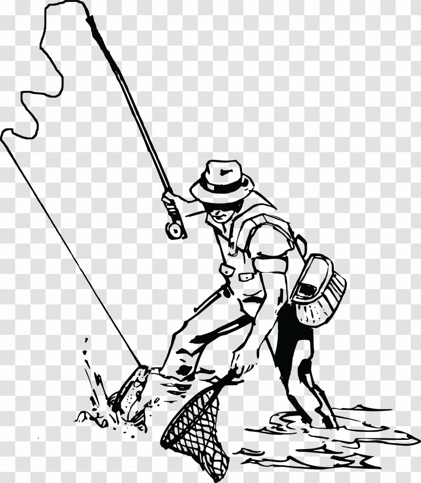 Fishing Rods Fisherman Fly Clip Art - Bass Transparent PNG
