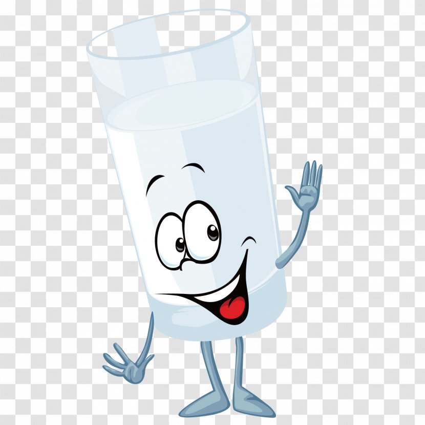 Cartoon Glass Cup Royalty-free - Happy Transparent PNG