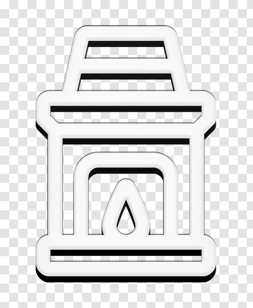 Fireplace Icon Home Decoration Icon Chimney Icon Transparent PNG