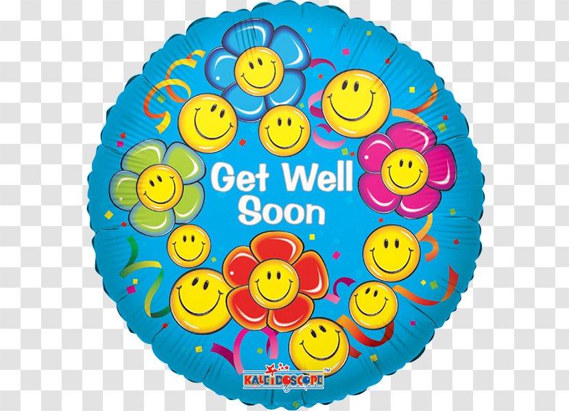 Gas Balloon Flower Helium Smiley - Floristry - Get Well Soon Transparent PNG