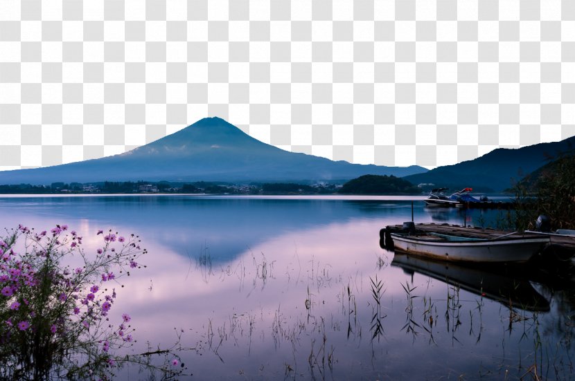 Mount Fuji Lake Kawaguchi Hukou Waterfall Tourist Attraction - Reservoir - Sunrise Transparent PNG