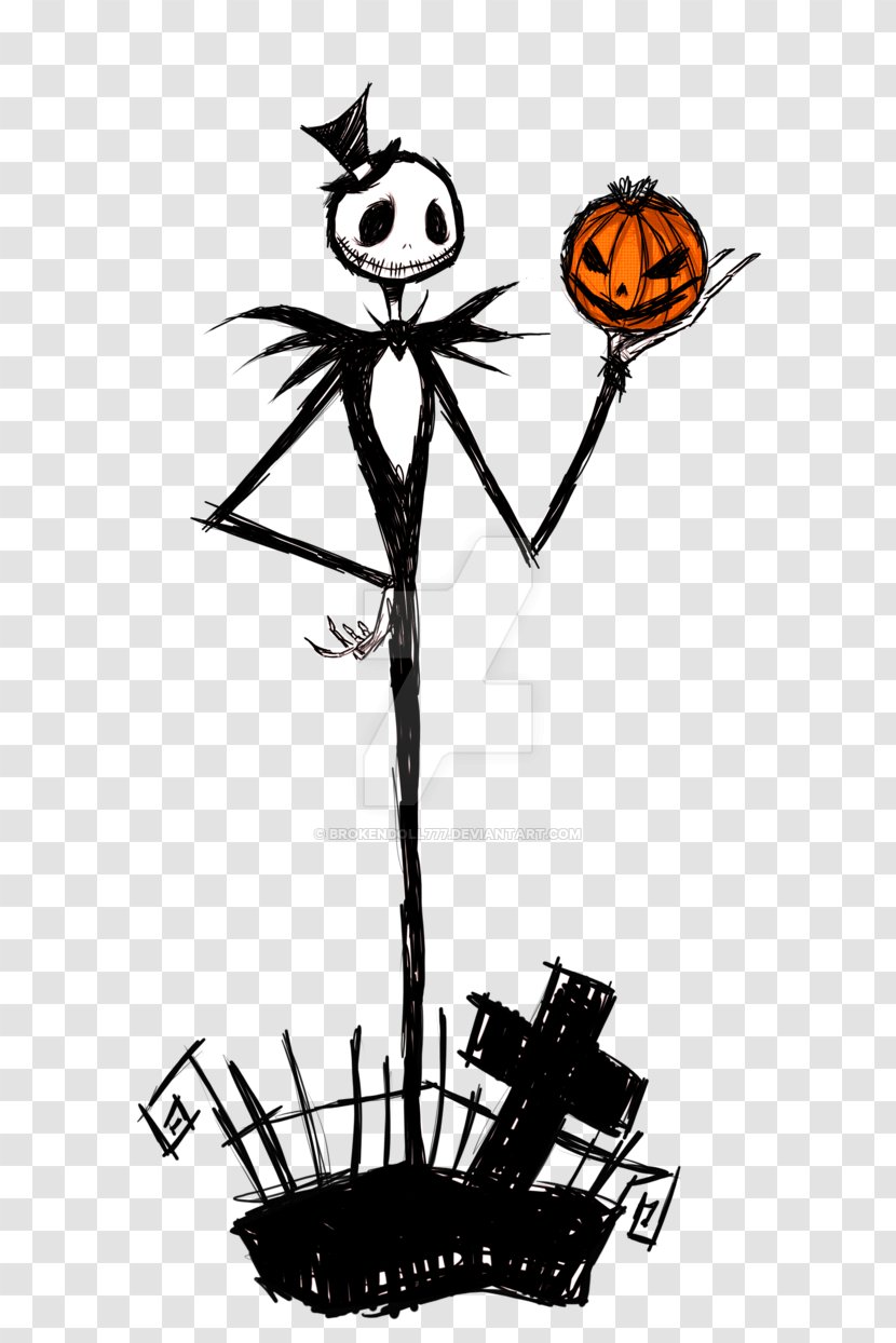 Jack Skellington DeviantArt Drawing Slenderman - Flower - Character Transparent PNG