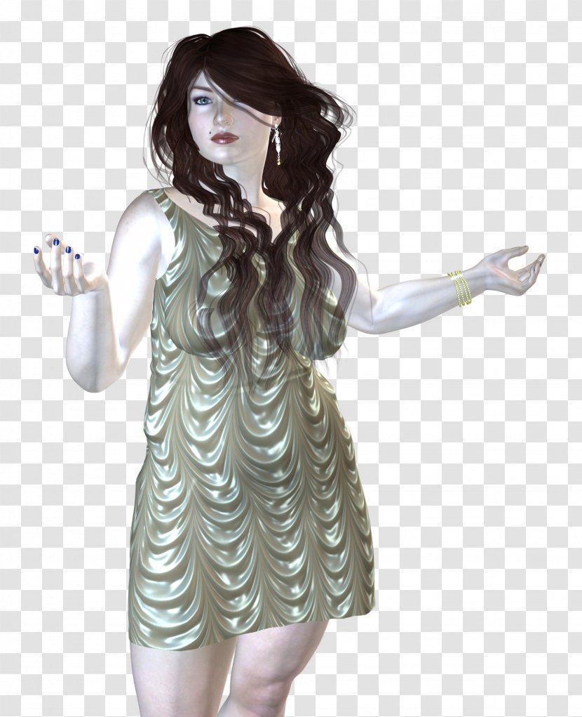 Fashion Woman Clothing Model - Fat Transparent PNG