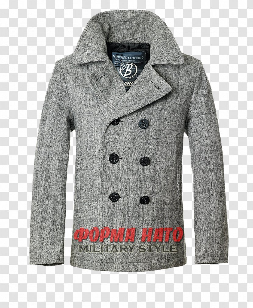 Pea Coat Jacket Double-breasted Grey - M1965 Field Transparent PNG