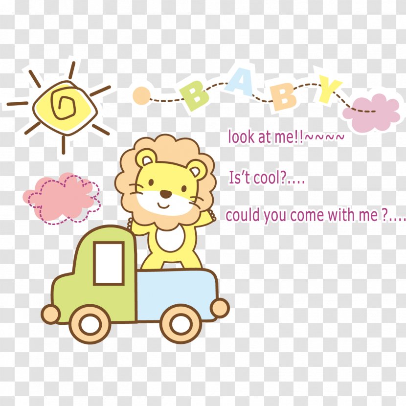 Lion Cartoon Painting Animation - Fictional Character - Decoration Pattern Transparent PNG