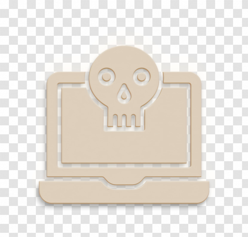 Laptop Icon Skull Icon Cyber Icon Transparent PNG