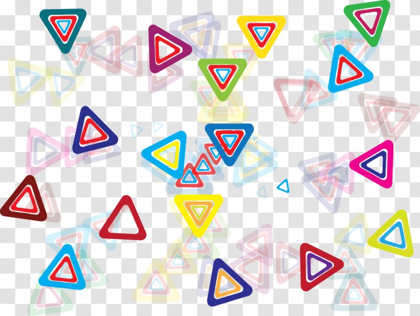 Euclidean Vector - Signage - Colorful Floating Triangle Transparent PNG