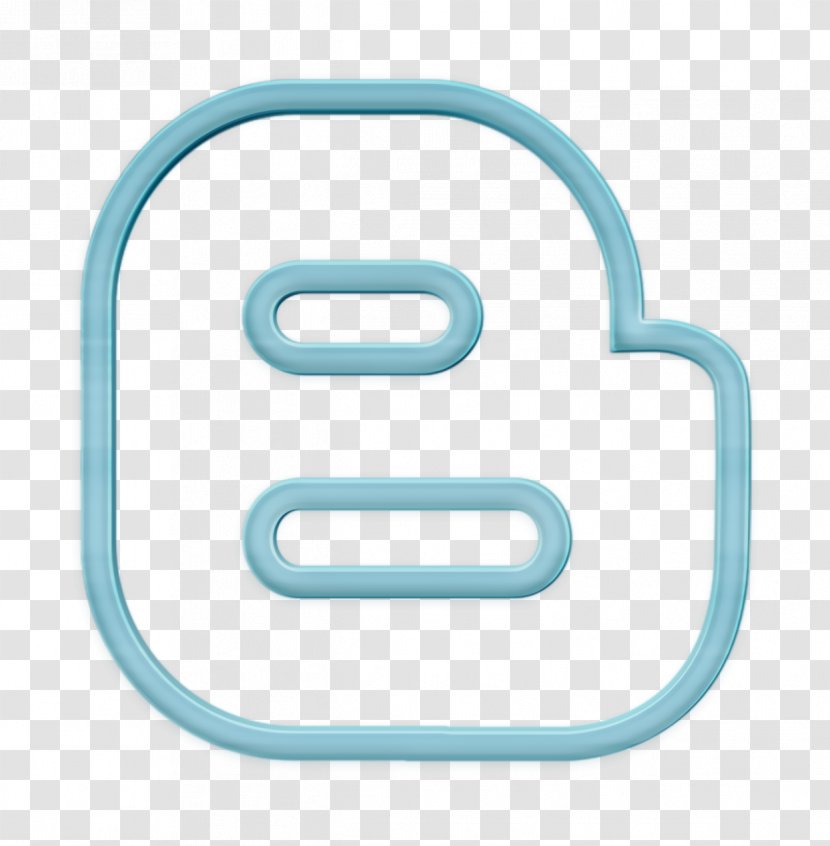 Blogger Icon Brand Logo - Material Property Aqua Transparent PNG