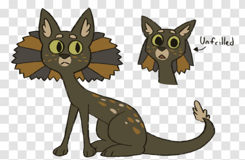 Cat Cartoon Comics Frilled-neck Lizard - Mammal Transparent PNG