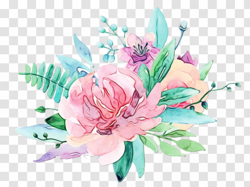 Watercolor Painting Flower Bouquet Floral Design - Magnolia - Paint Transparent PNG