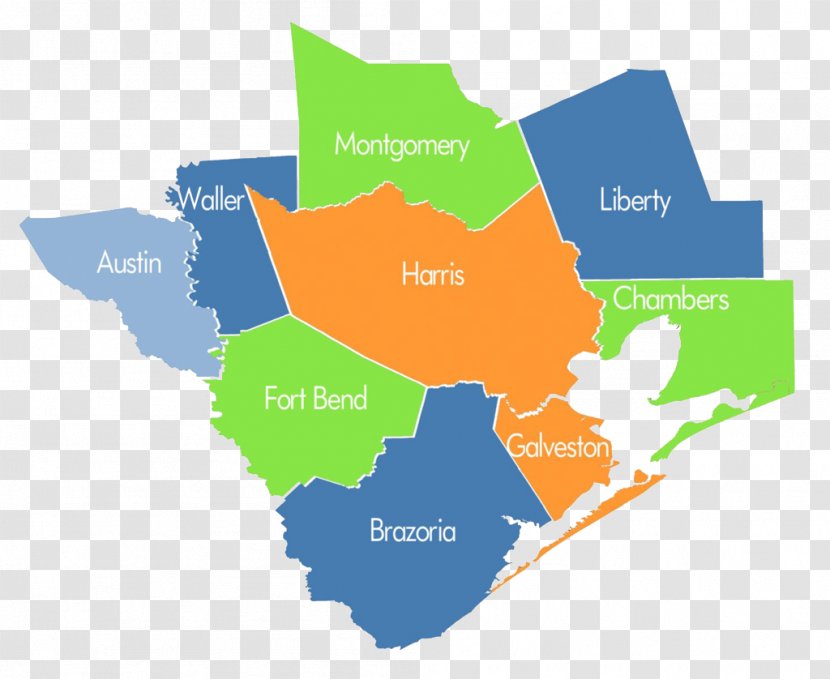 Harris County, Texas Houston Fort Bend Dallas - County - Map Transparent PNG