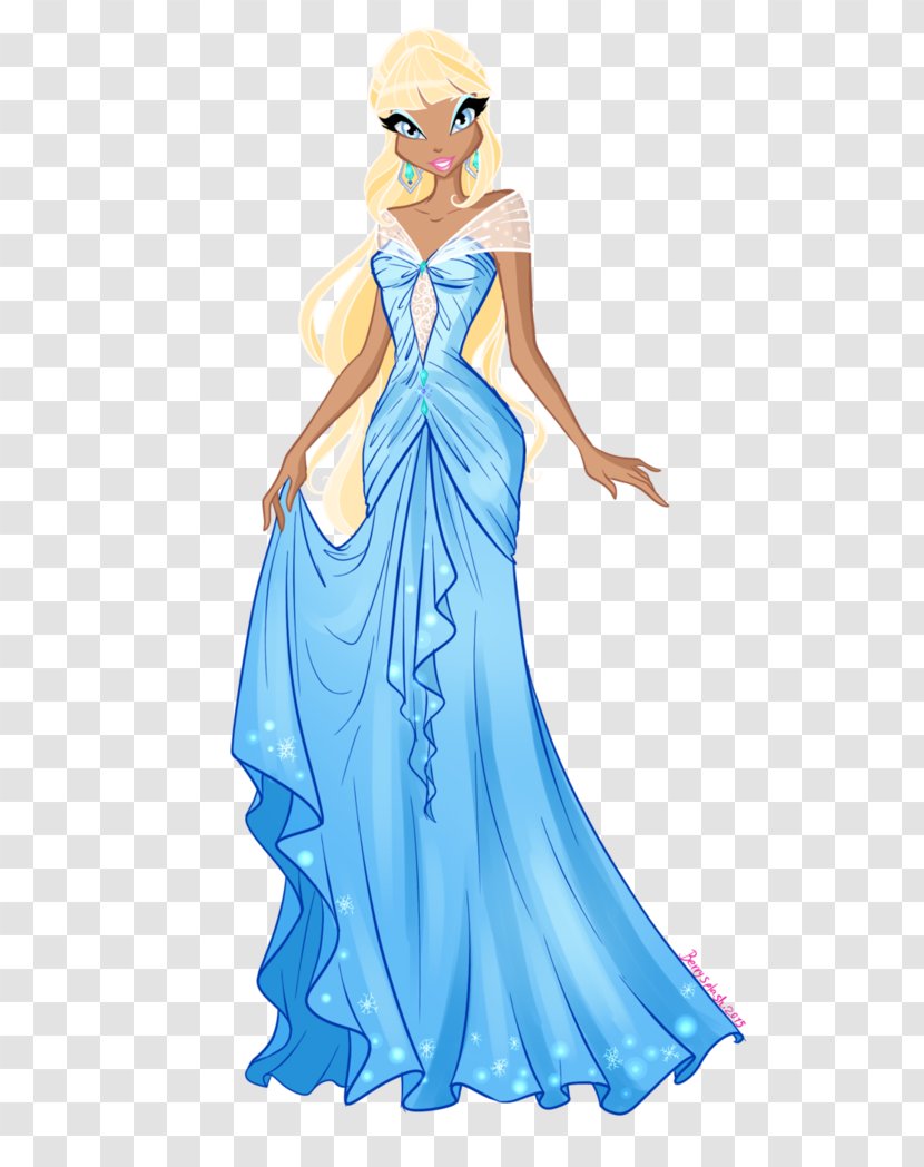 Musa Ball Gown Drawing Dress Transparent PNG