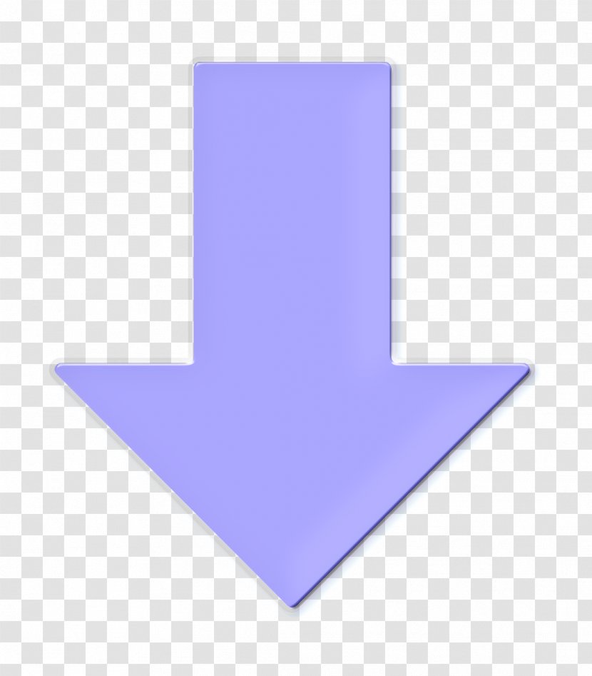 Down Arrow Symbol - Violet - Electric Blue Transparent PNG