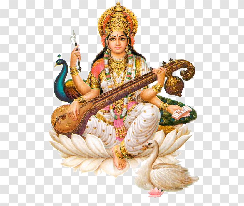 Saraswati Hinduism Devi Ganesha Basant Panchami - Rudra Veena Transparent PNG