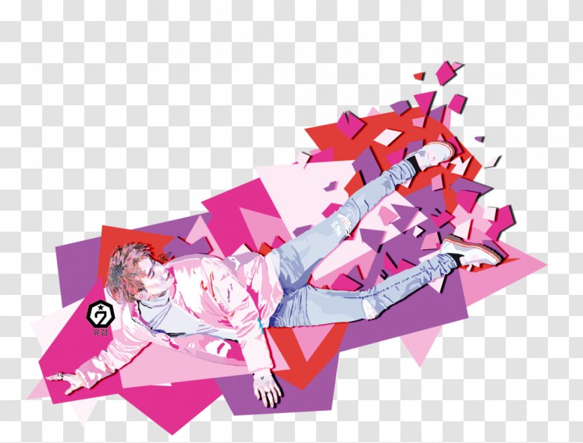Pink M Triangle - Kim Yugyeom Transparent PNG