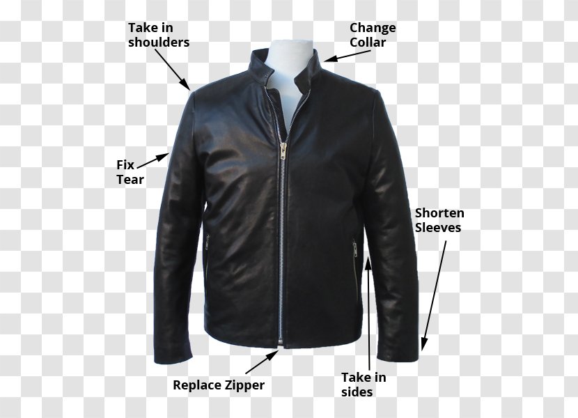 Leather Jacket Tailor Coat - Shoulder Transparent PNG
