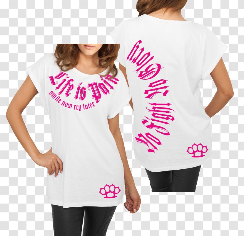 T-shirt Sleeve Sweater Clothing - Tshirt - Laugh Now Cry Later Transparent PNG