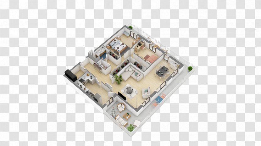 House Apartment Square Foot Floor Plan Room - Gratis - Color Building Blocks Transparent PNG
