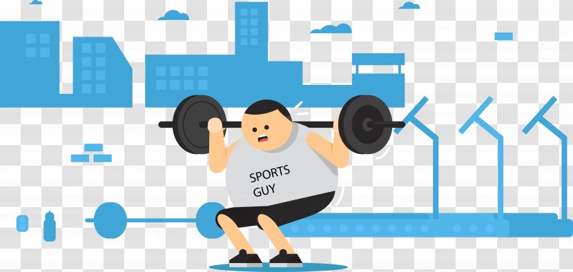 Olympic Weightlifting Physical Fitness - Vector Little Man Transparent PNG