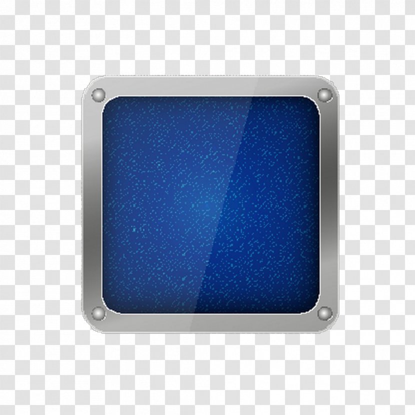 Rectangle Cobalt Blue - Crystal Android Download Button Background Transparent PNG