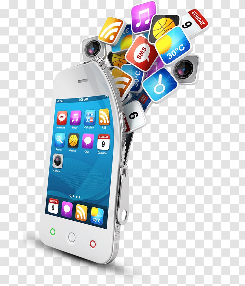 Social Media Marketing Mobile App Development Phones - Portable Communications Device Transparent PNG